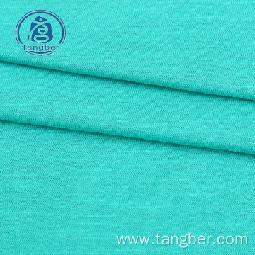 100% spun polyester slub jersey fabric for tshirts